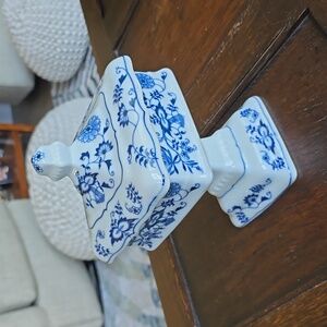 Blue Danube Wedding Candy Dish with Cover